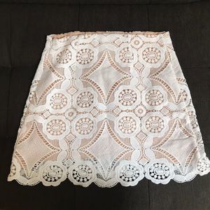 Cute white and cream crochet skirt